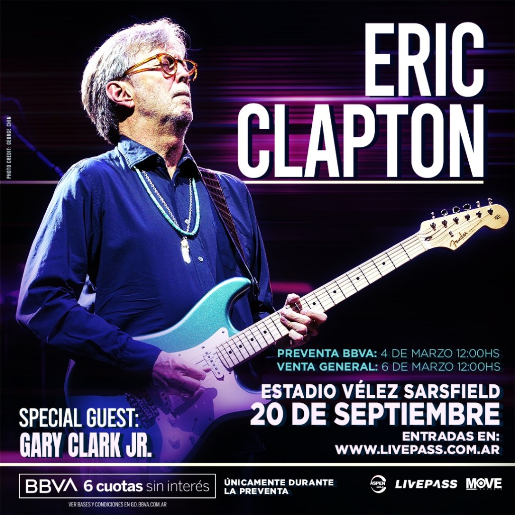 Clapton en Vélez: con una preventa agotada, hoy comienza la venta general