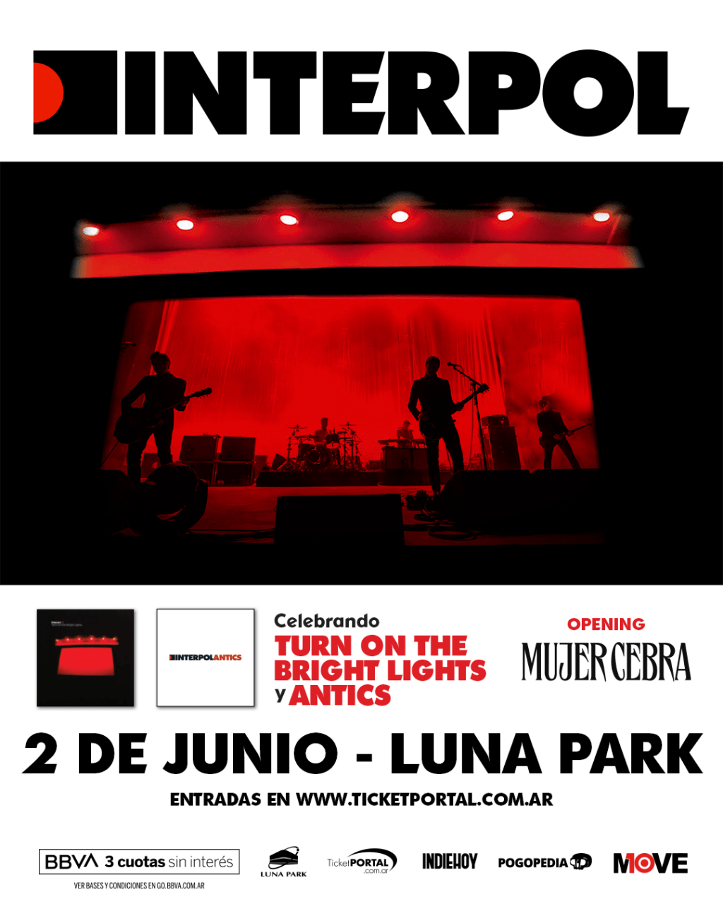 Interpol en el Luna Park: Mujer Cebra realizará el opening del show