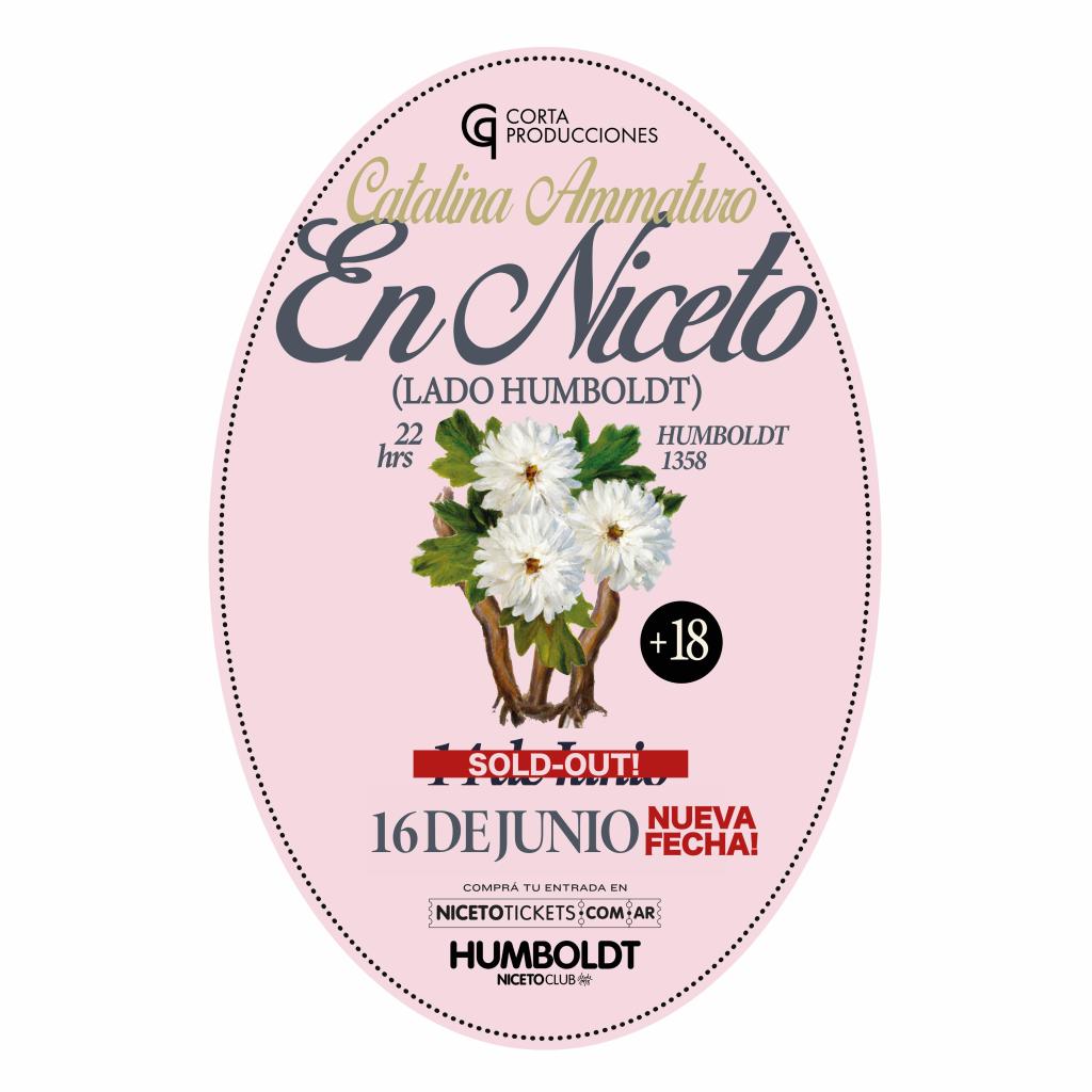 ¡Catalina Ammaturo se presentará en Niceto&nbsp;B!