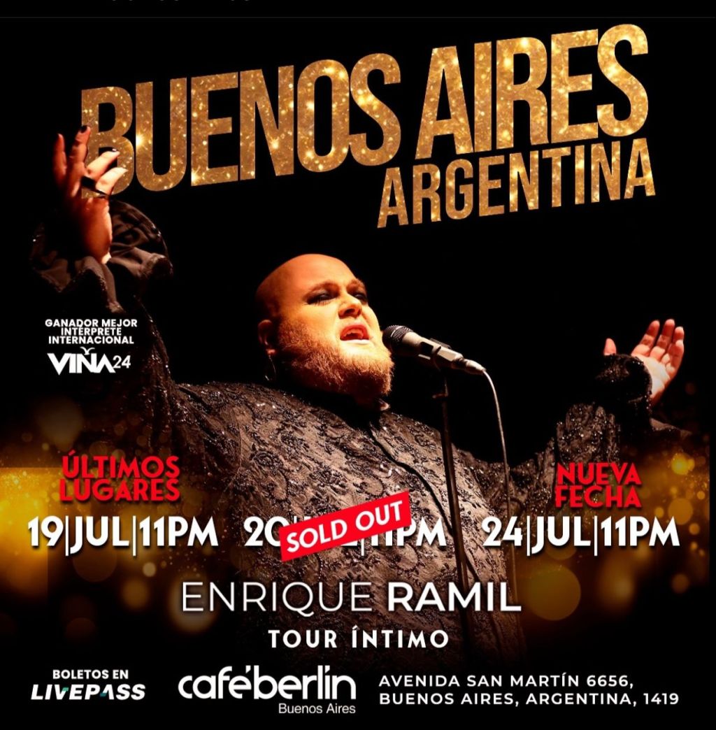Enrique Ramil en Argentina: logra sold-out y agrega una cuarta&nbsp;fecha