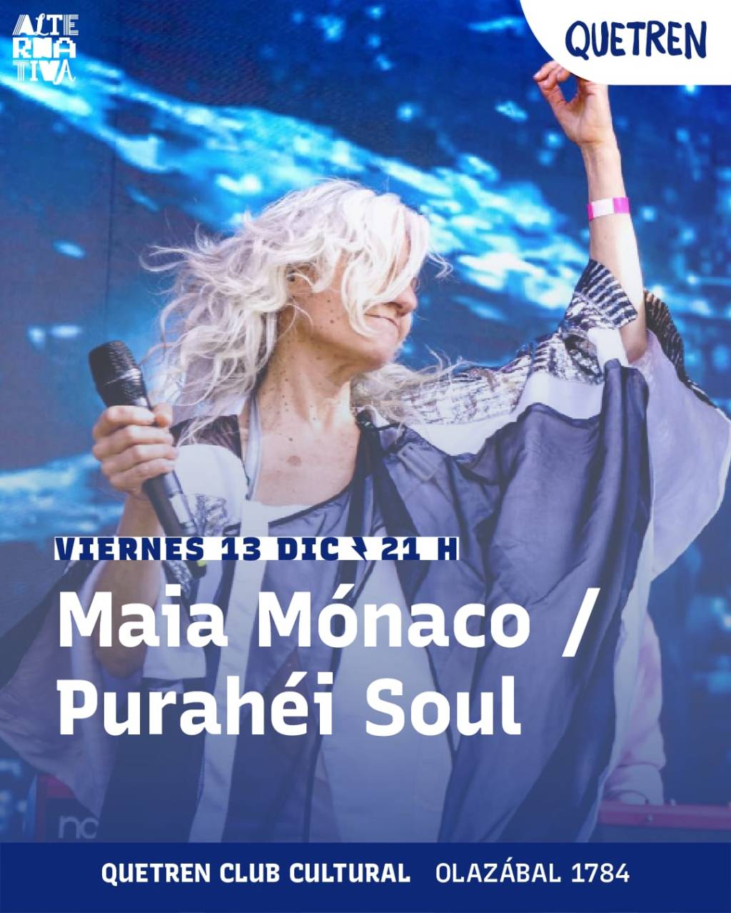 Maia Mónaco presentará «Ceremonia Rave» en Quetrén junto a Purahéi&nbsp;Soul
